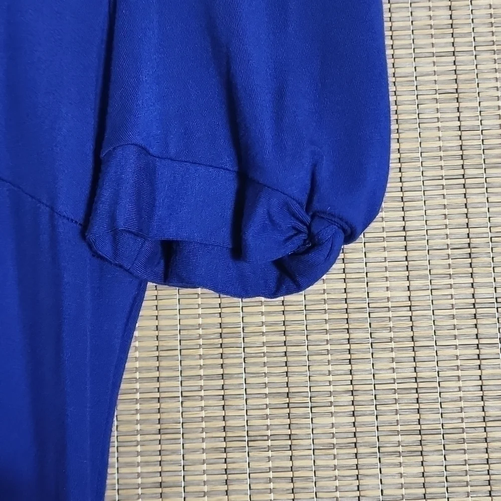 NWT DKNY Royal Blue Short Sleeve Shift Dress - Picture 3 of 5